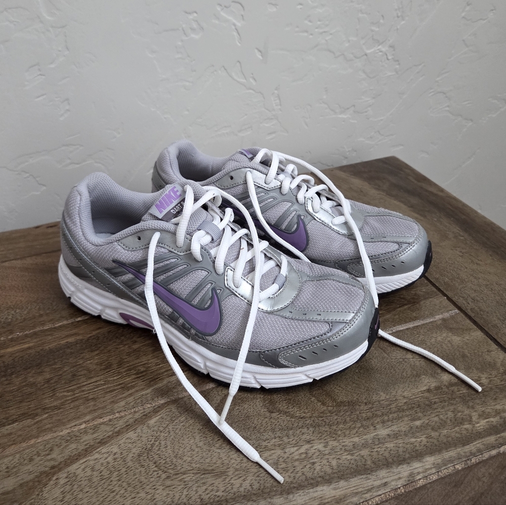 Nike Women's Dart 8 Athletic Shoes in Gray and Purple